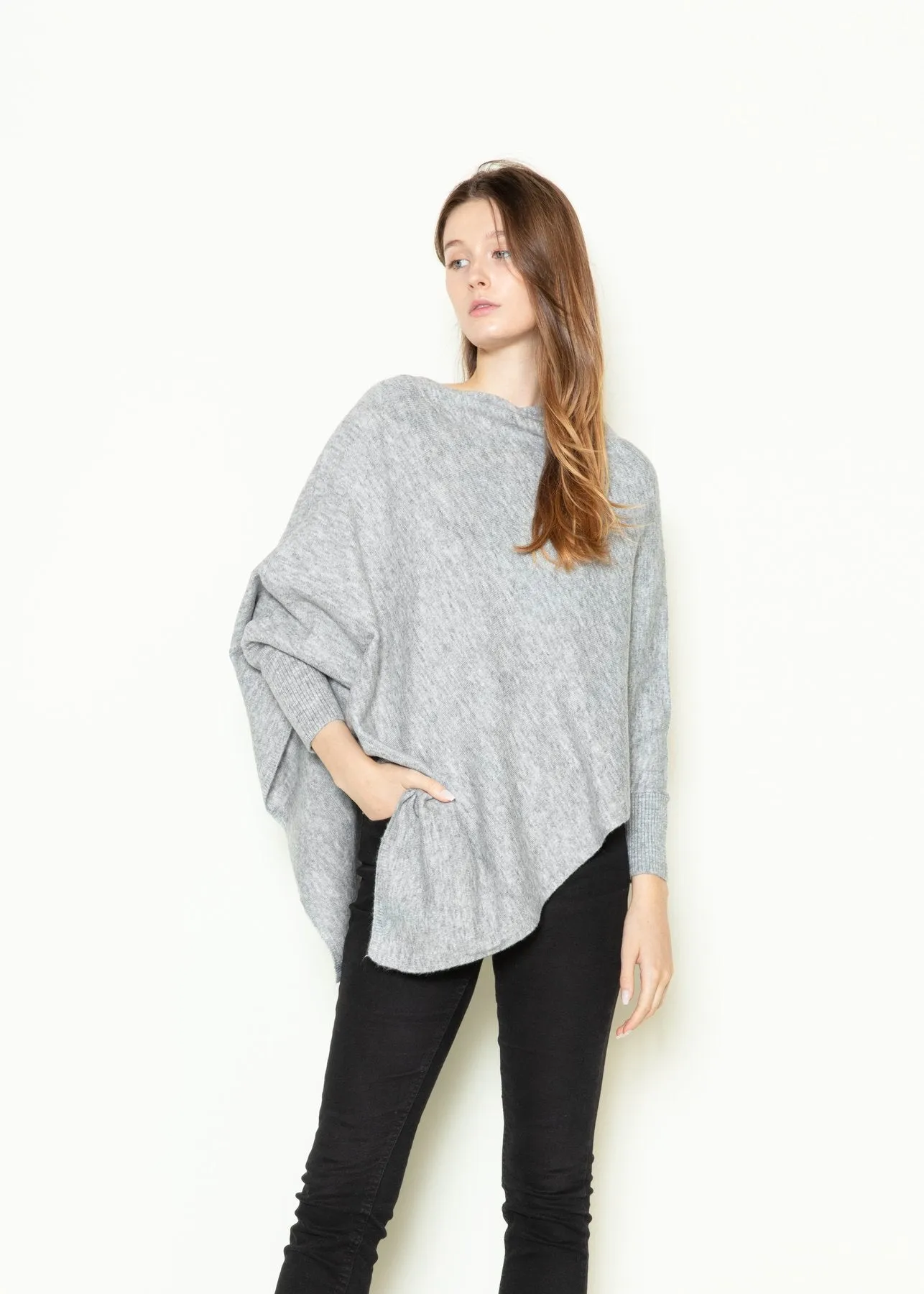 Triangle Poncho With Sleeves