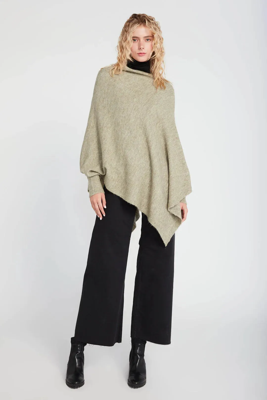 Triangle Poncho With Sleeves