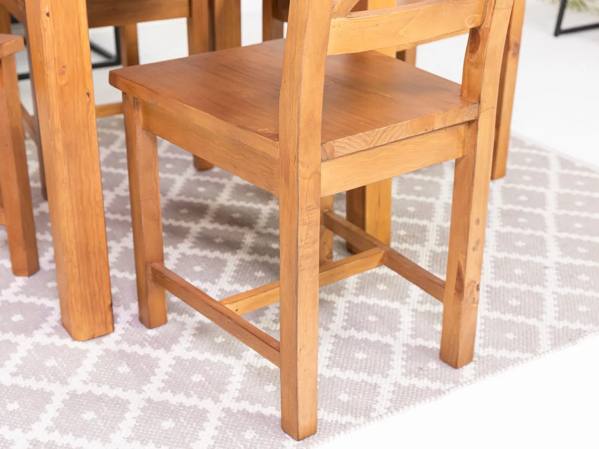 Tulsa Extendable Dining Table (140cm - 180cm) & Tulsa Cross Back Dining Chairs