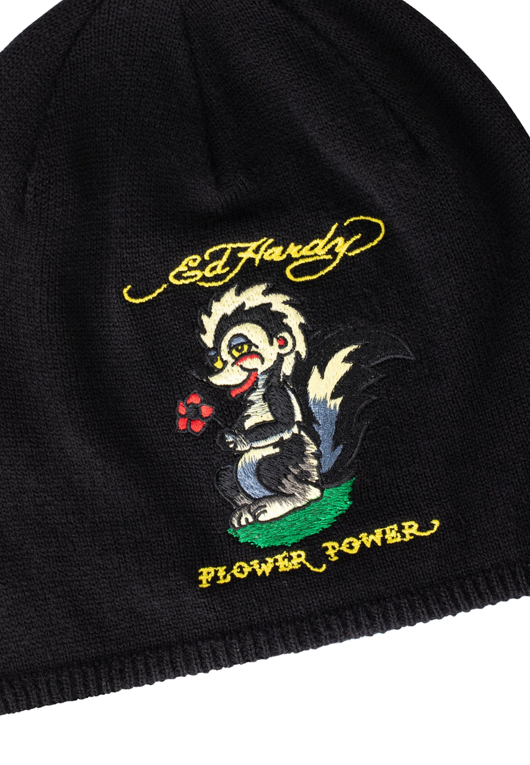 Unisex Skunk Power Beanie Hat - Black