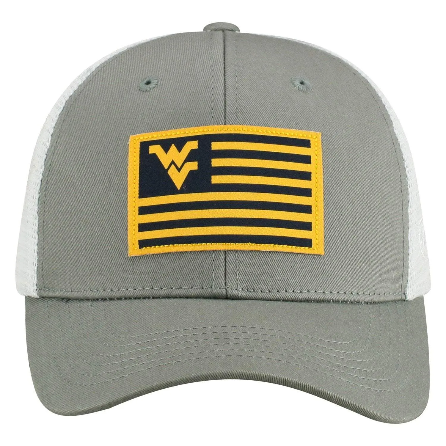 West Virginia Mountaineers TOW Gray "Brave" Mesh Structured Adj. Hat Cap