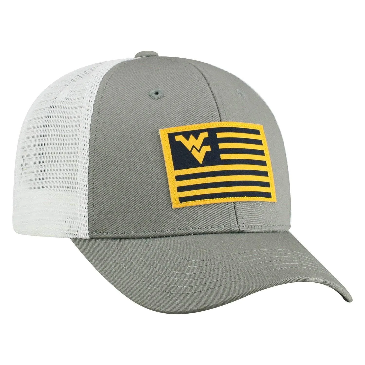 West Virginia Mountaineers TOW Gray "Brave" Mesh Structured Adj. Hat Cap