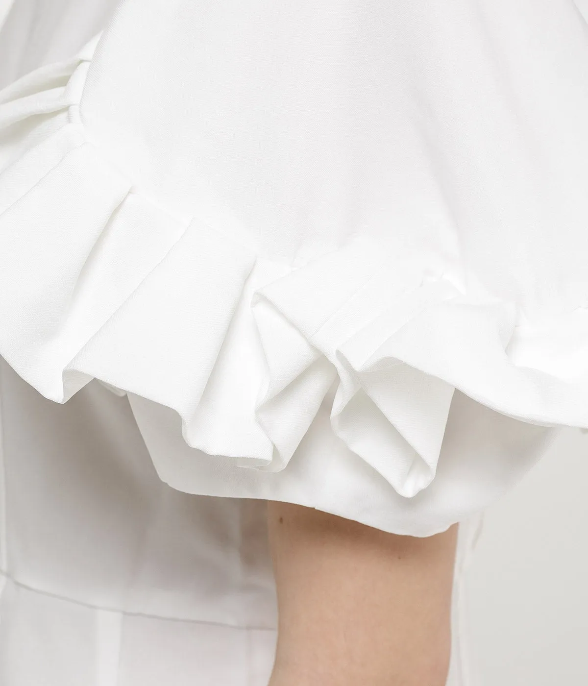 White Ruffle Dress