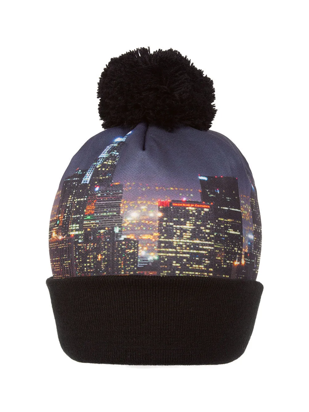 Winter Unisex Sublimation Cuffed Beanie w/ Pom