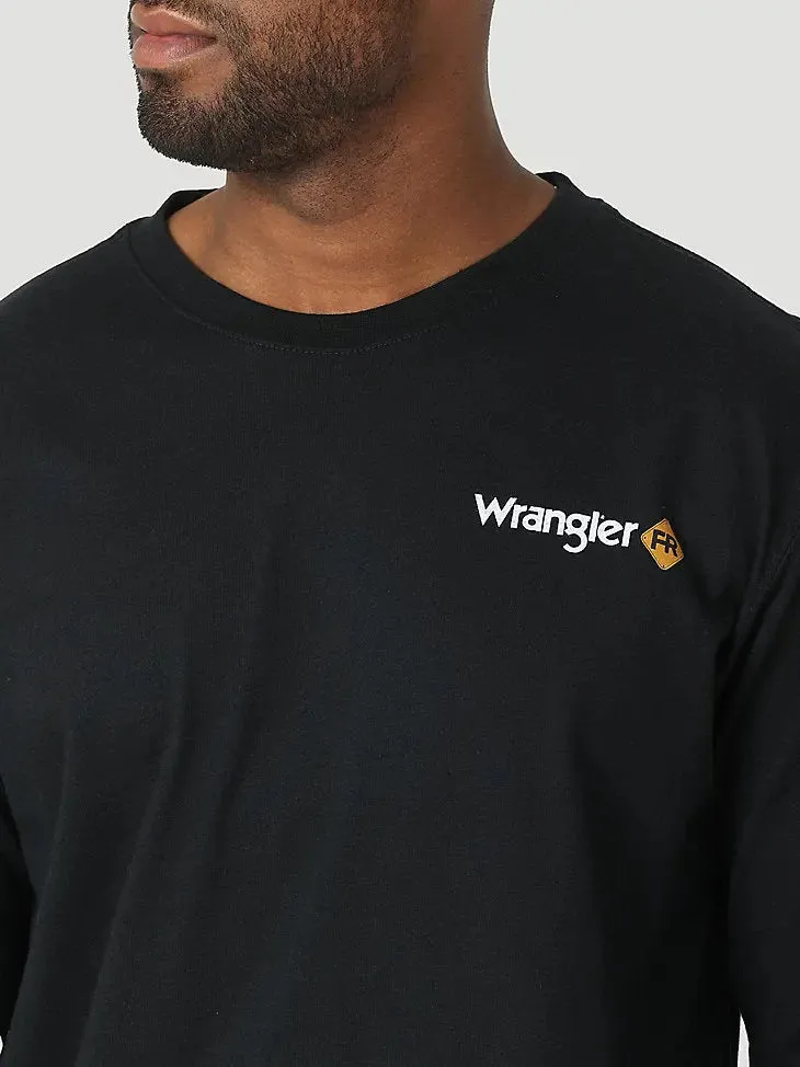 WRANGLER - FR LS SKULL TOOLS LOGO GRAPHIC T-SHIRT IN BLACK