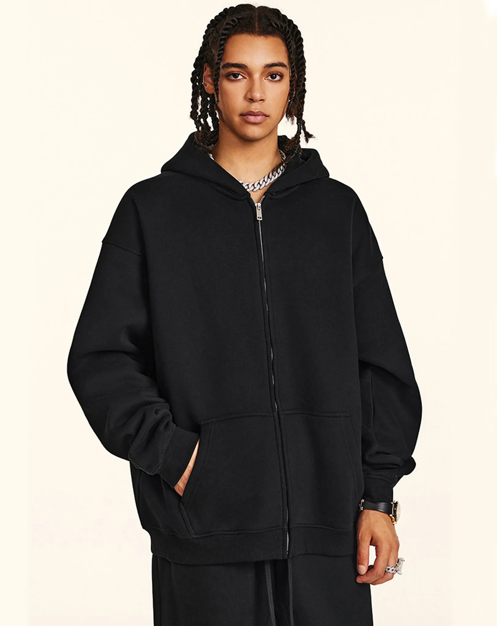 Zip-up Hoodie Jacket (Fleece)